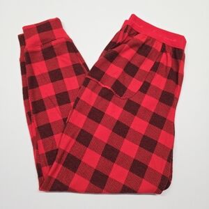 PINK Victoria's Secret Red and Black Plaid Sleepwear Pants